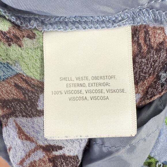 Anthropologie Purple and Blue Floral Wide Leg Pants - Picture 10 of 16